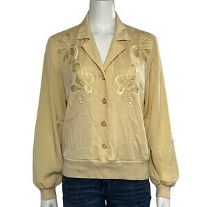Philippe Marques Vintage Yellow Long Sleeve Blouse Size 10